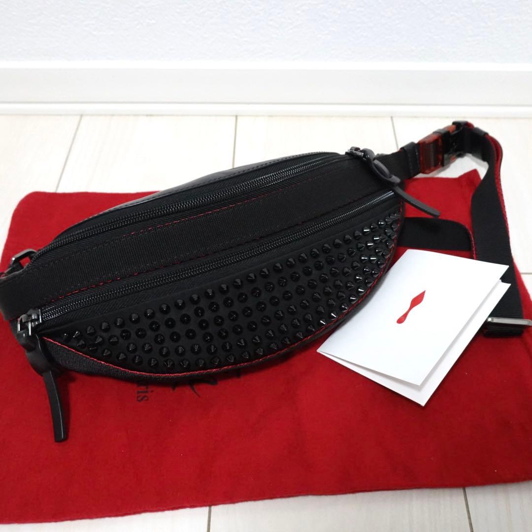 クリスチャンルブタン ボディバッグ ウエストポーチ スタッズ スパイク