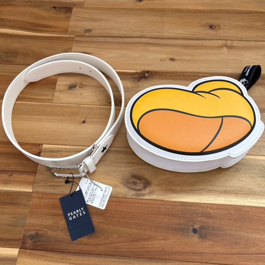 新品未使用☆値下げ☆パーリーゲイツベルト ミッキーポーチ2点セット