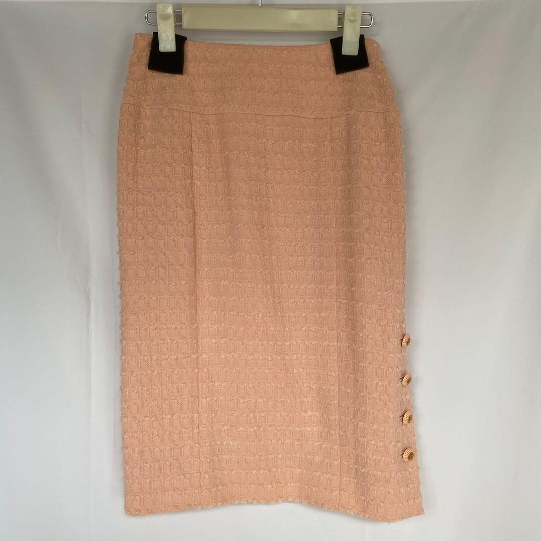 極美品】シャネル スカート サイドCCボタン❣️桜ピンク❣️入卒式も38