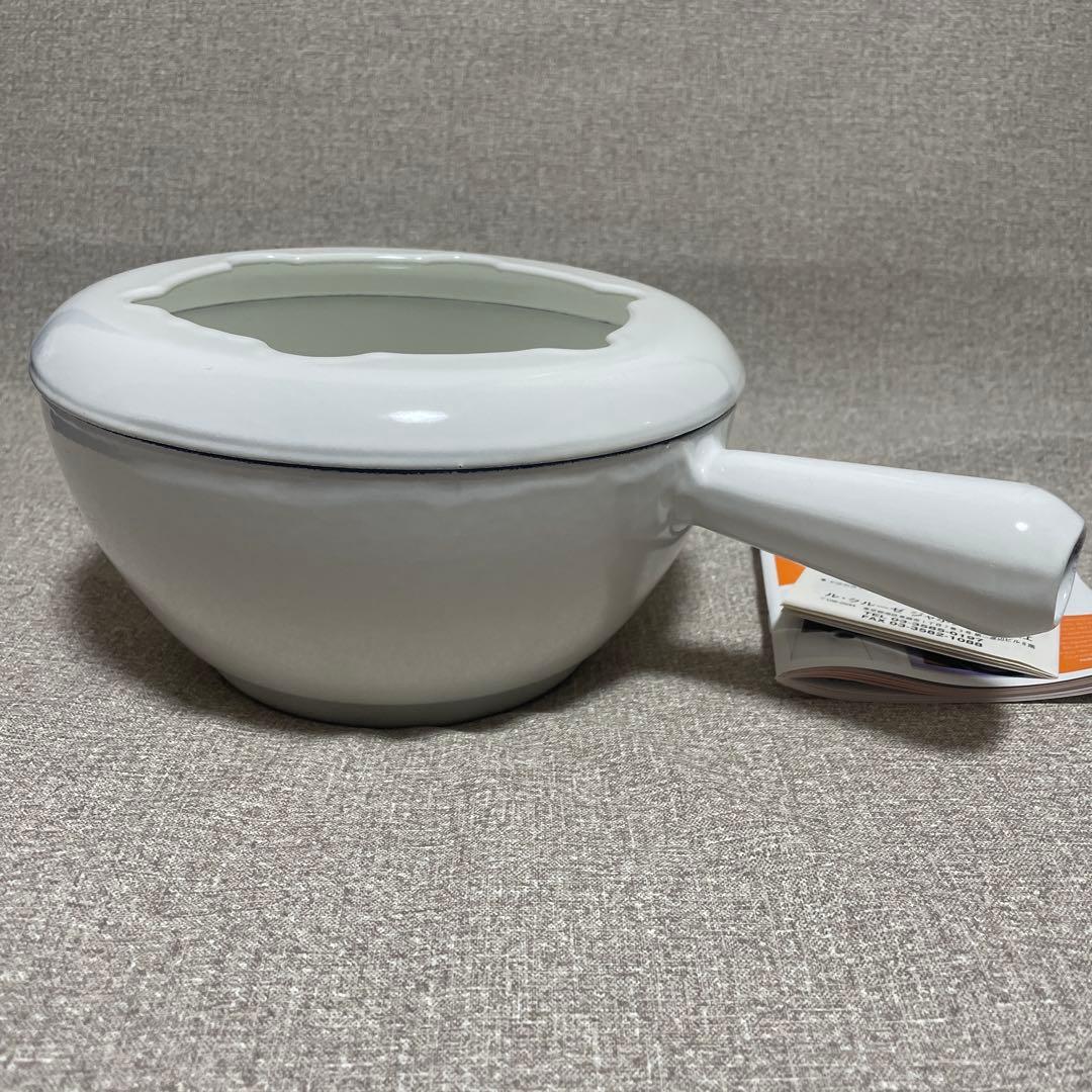 《美品》ルクルーゼ ウィンザーポット 片手鍋 白