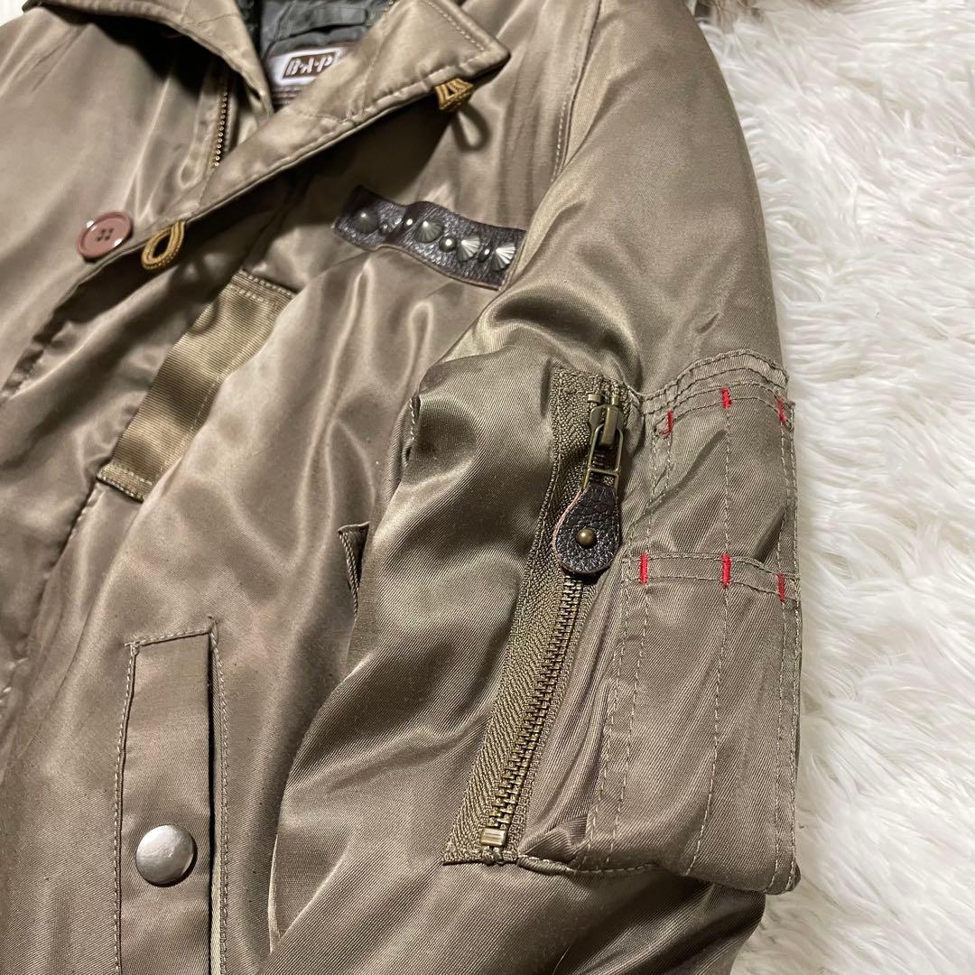 y2k 00s archive N-2B リアルファー　ボンバージャケット　光沢