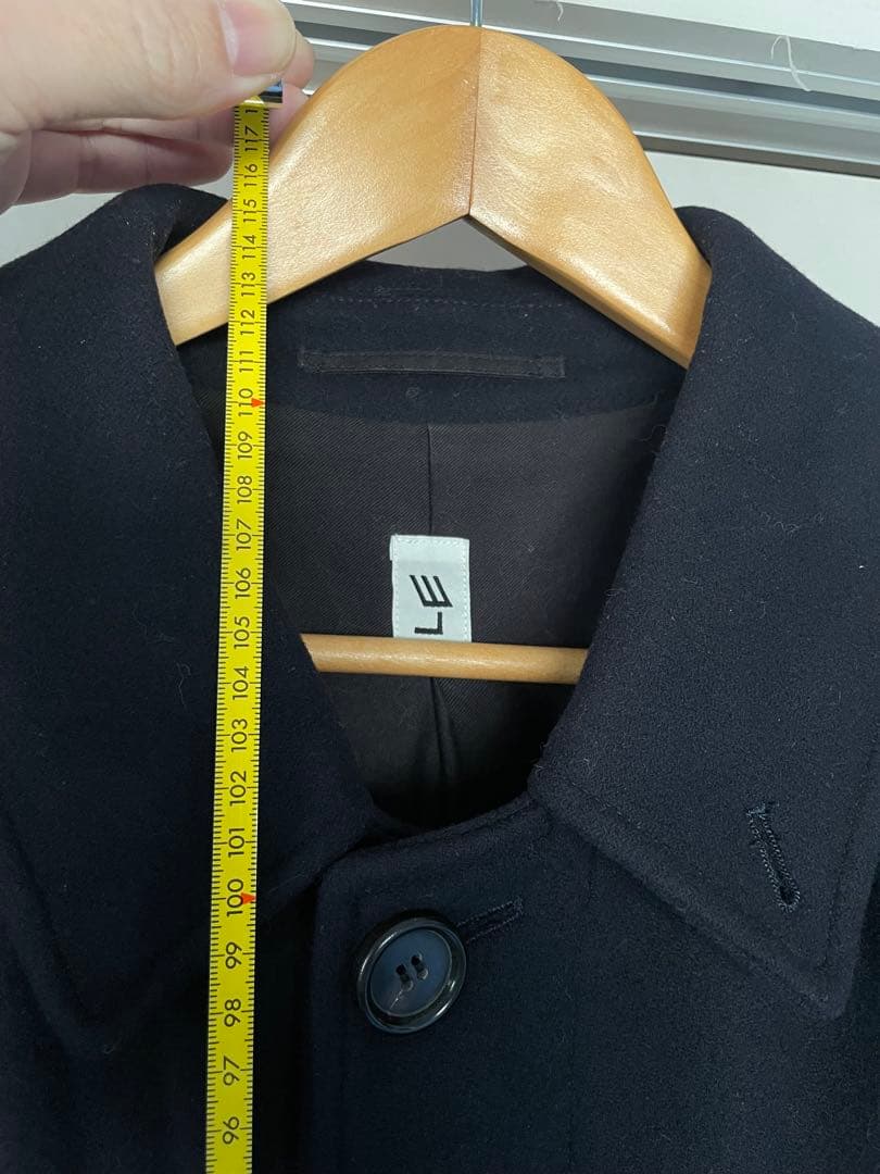 LE ネイビー ステンカラーコート