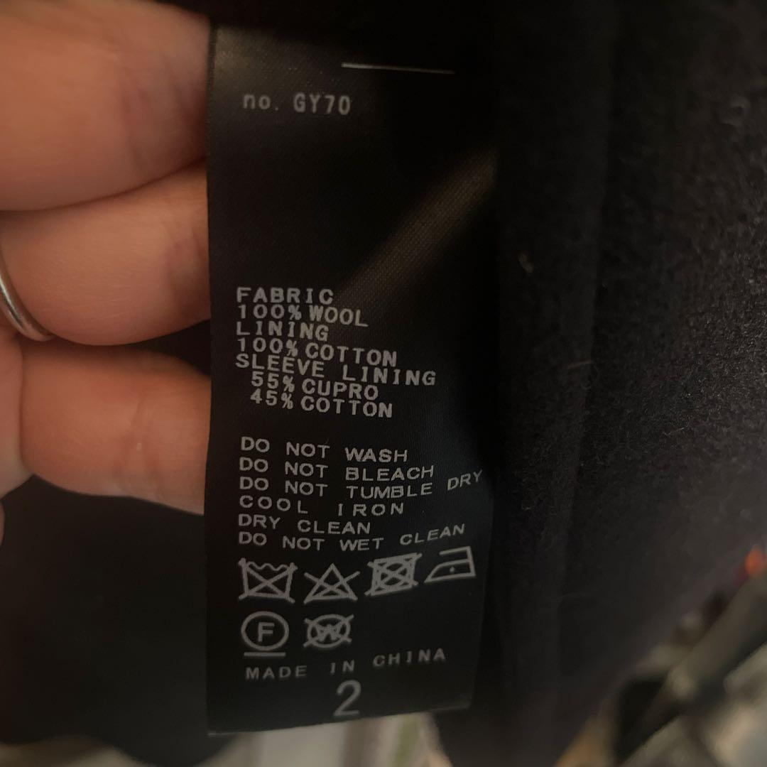 LE ネイビー ステンカラーコート