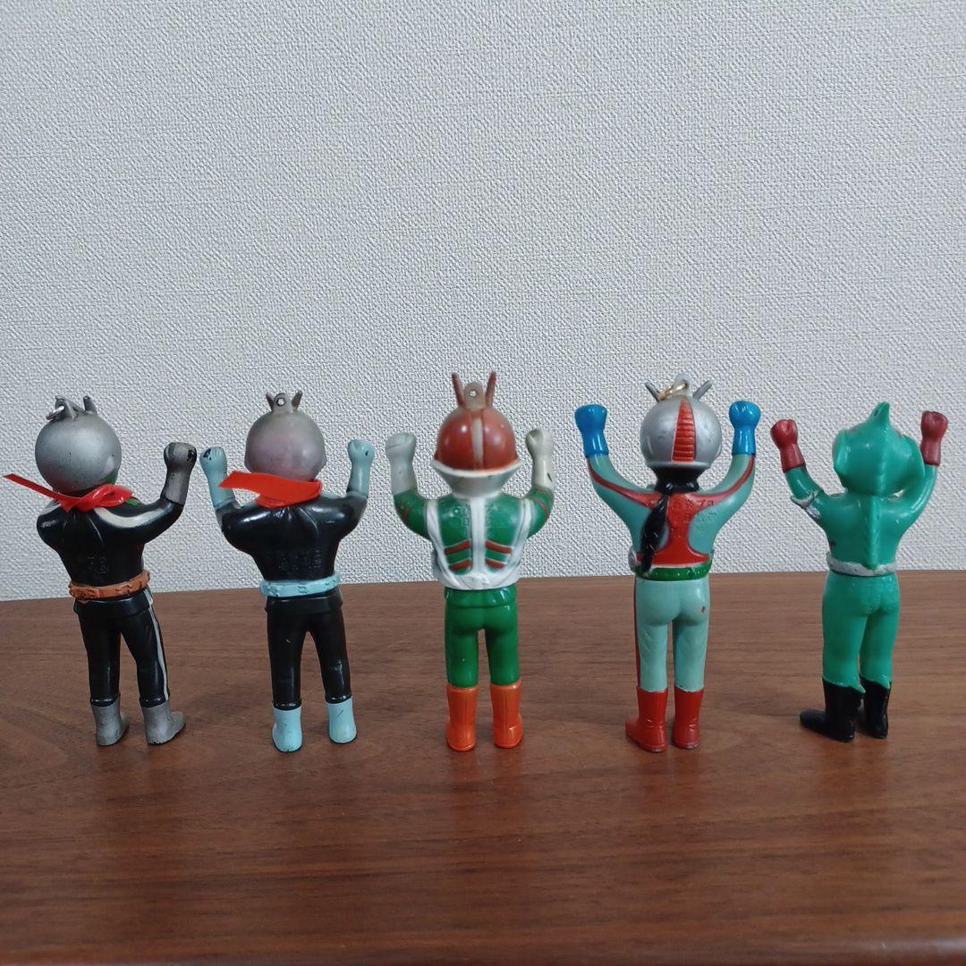 当時ものポピー製 仮面ライダー希少ソフビペンダントトップ（チェーン