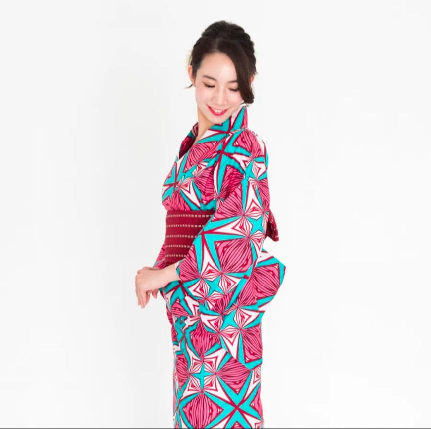 【Chérie COCO】浴衣 夢 Yume アフリカ布×和モダン