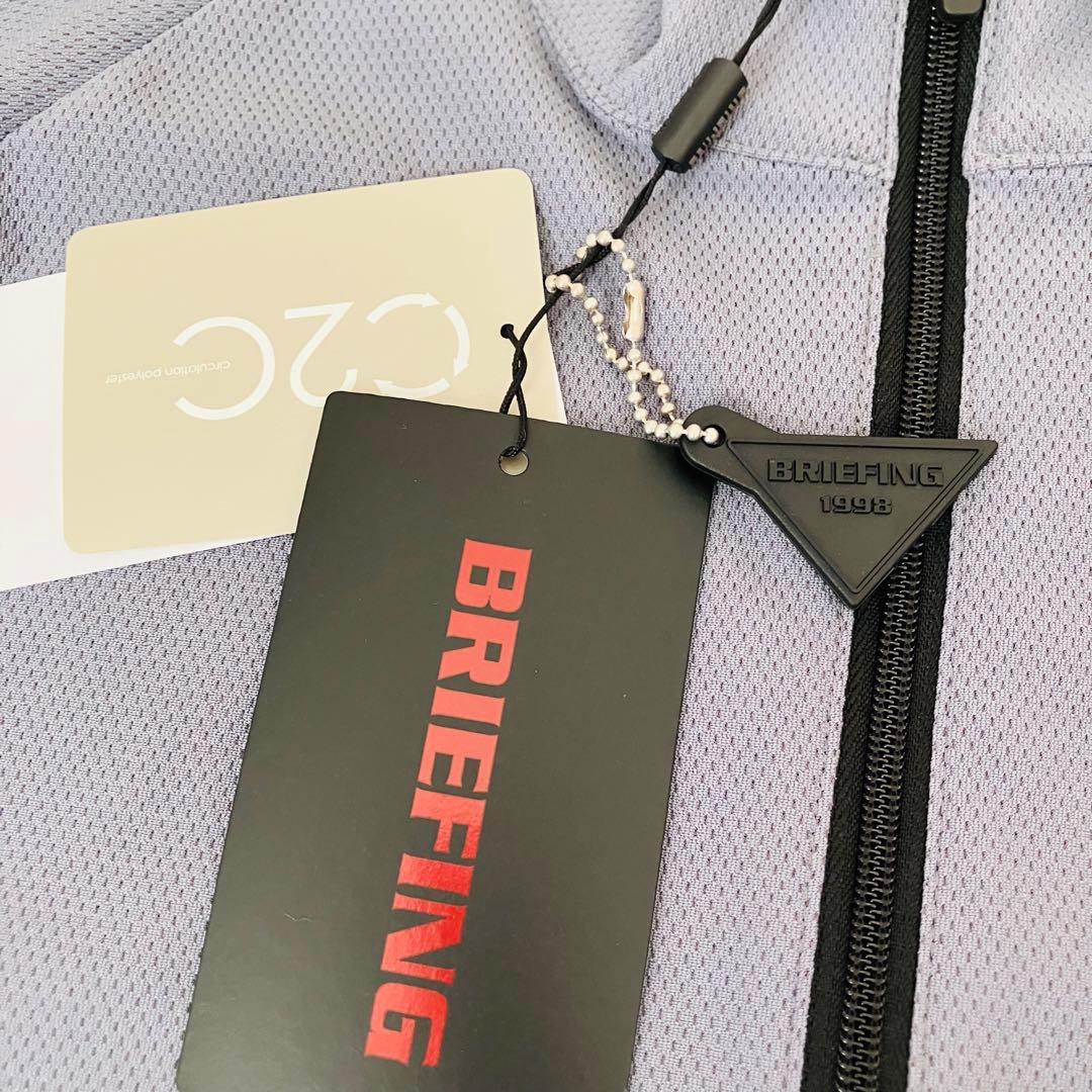 新品タグ付】BRIEFING LOGO RIB LS HALFZIP L