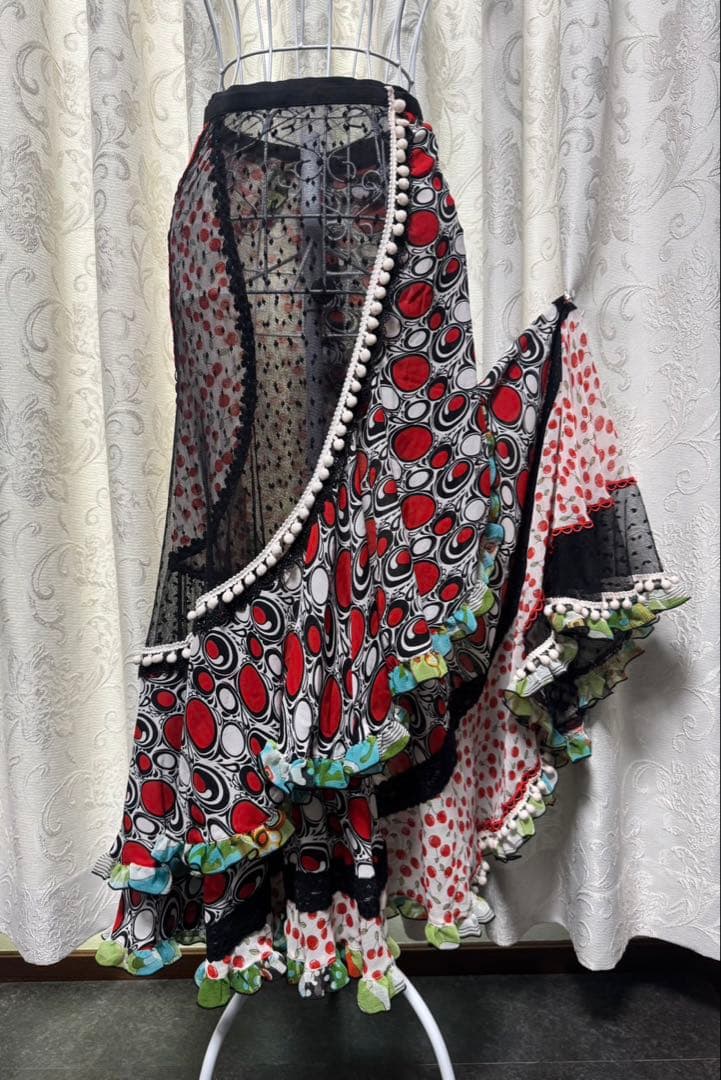 ☆フラメンコ アトリエあいあい ラップファルダ 巻きスカート - メルカリ