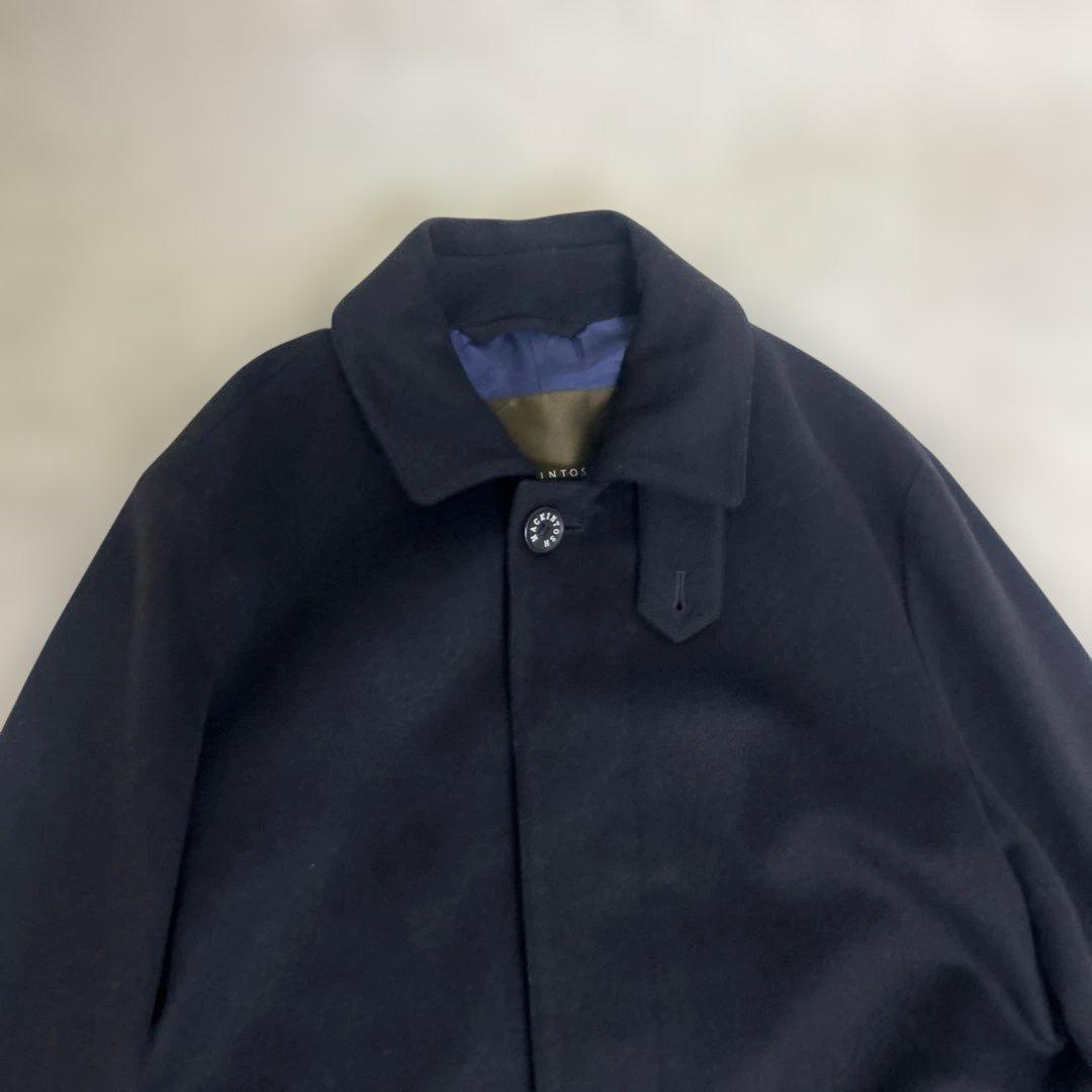 美品 マッキントッシュ ダンケルド カシミヤ混　ウール　ネイビー　裏地総柄