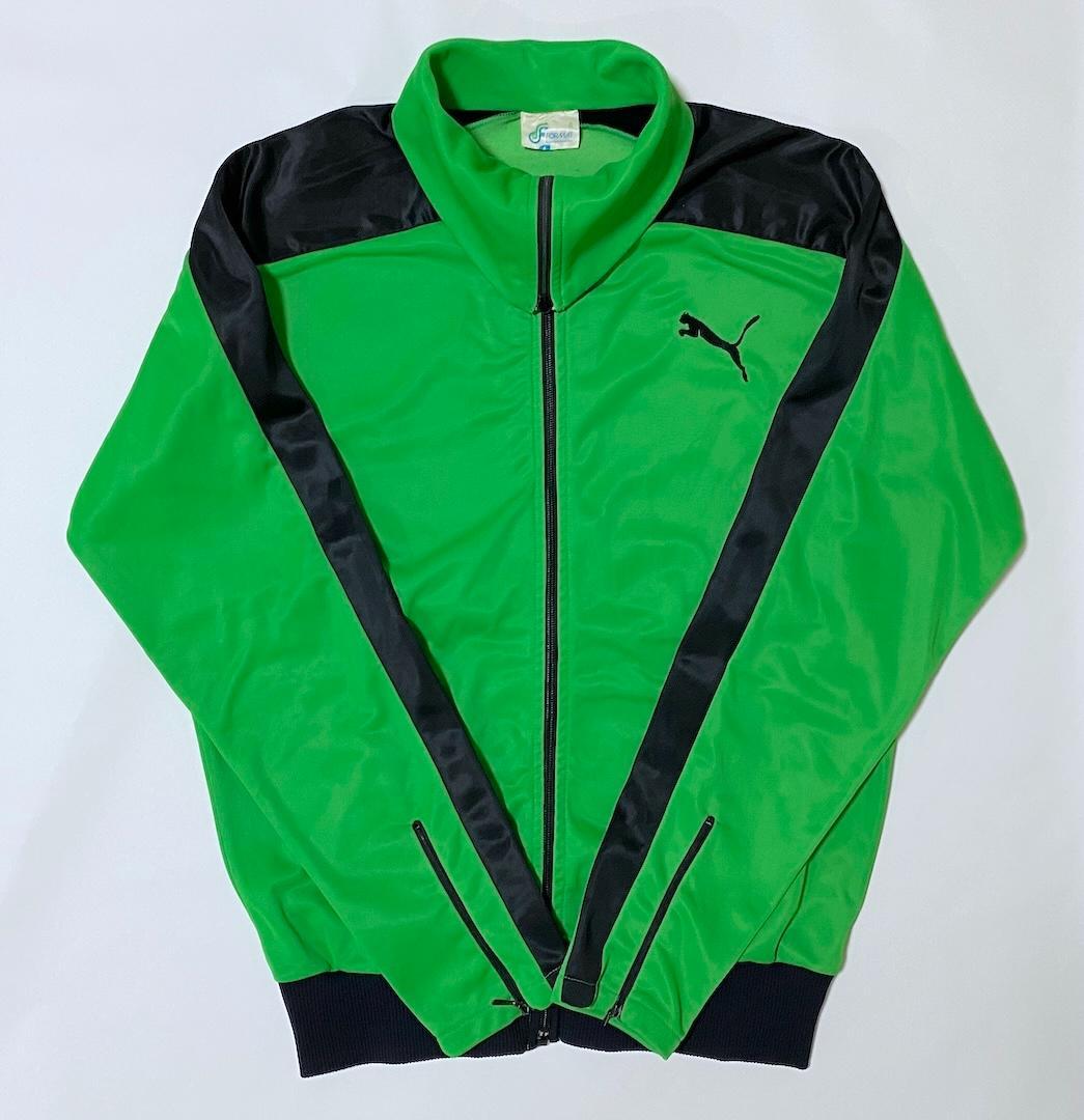PUMA 西ドイツ製 袖ジップ デカ襟 片ポケット ヴィンテージ ジャージ