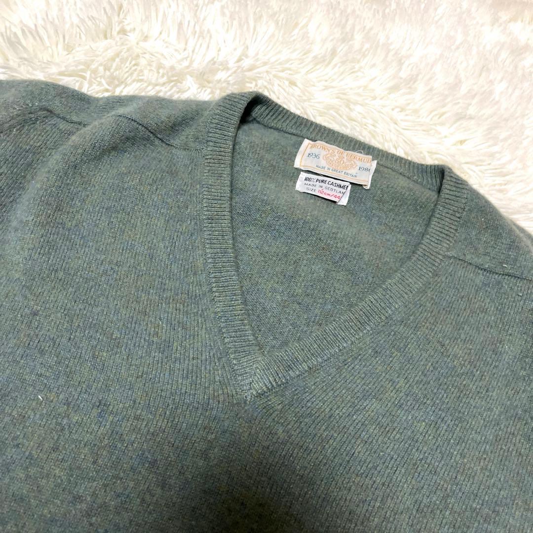 極美品】 90s カシミヤ100% Vネックニット スコットランド製 - メルカリ