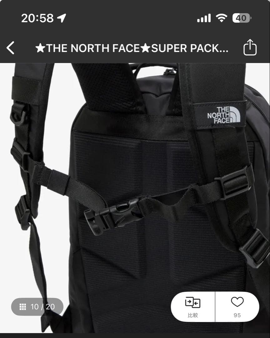 THE NORTH FACE ブラックリュック　韓国デザイン