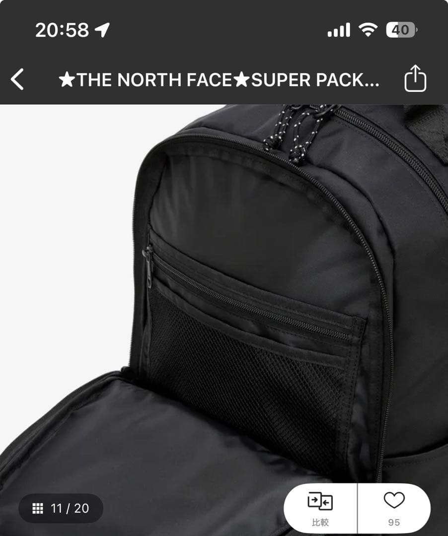 THE NORTH FACE ブラックリュック　韓国デザイン