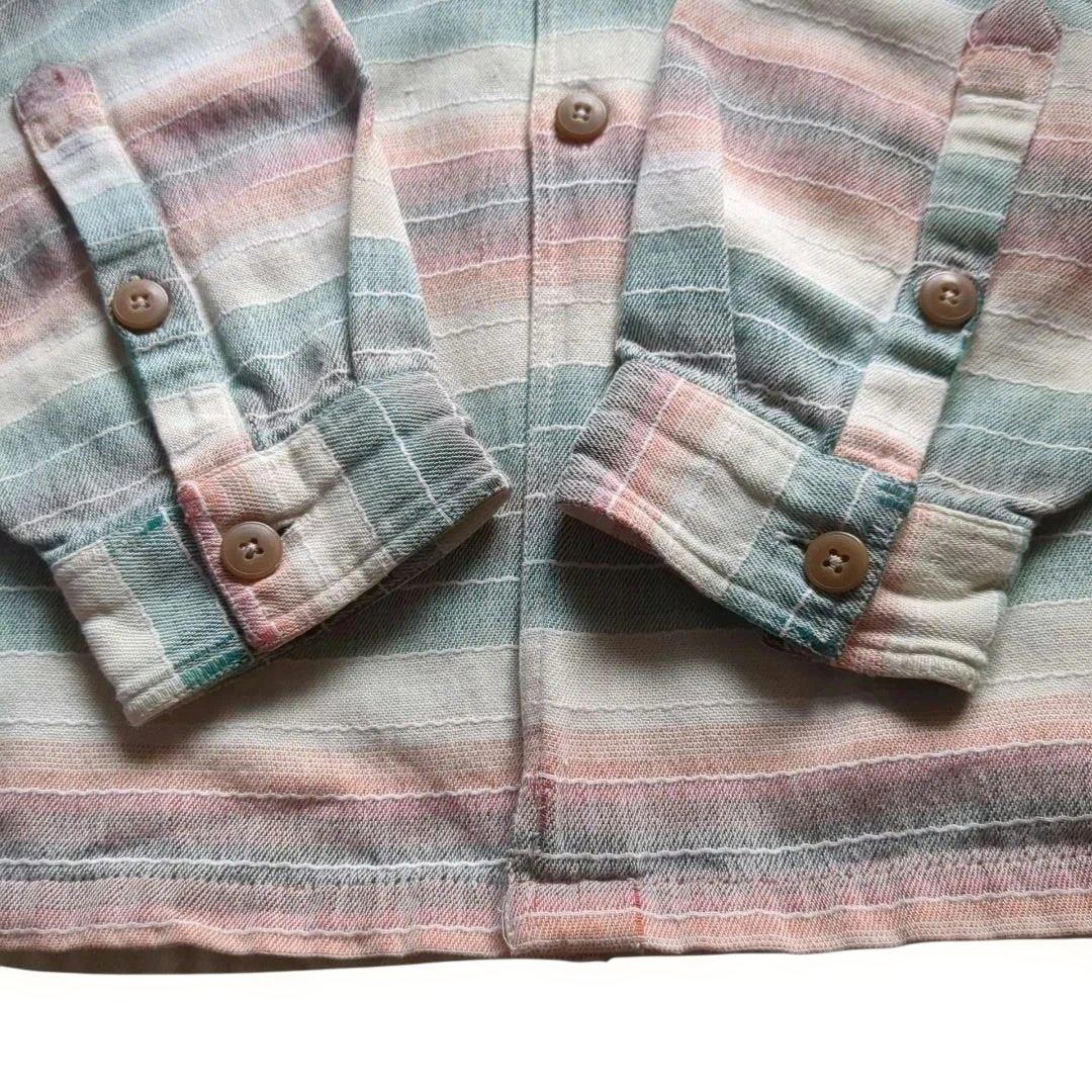 Patagonia サニーストライプ ヘビーフランネルシャツ ポルトガル製 XL