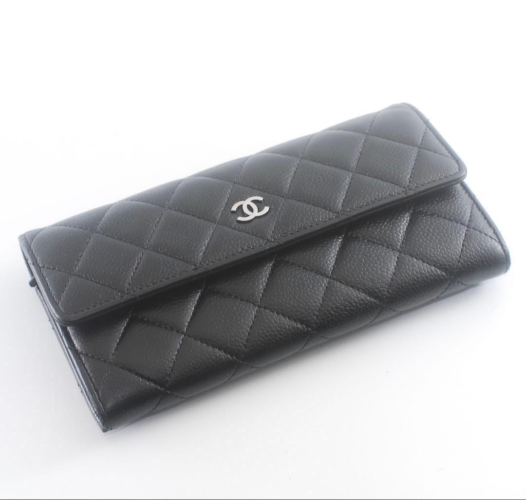 CHANEL＊シャネル＊キャビアスキン＊マトラッセ＊長財布＊フラップウォレット＊