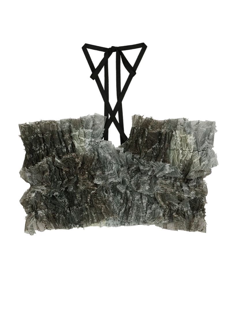 トップス Ameri RIPPLE SHAGGY ART BARE TOP