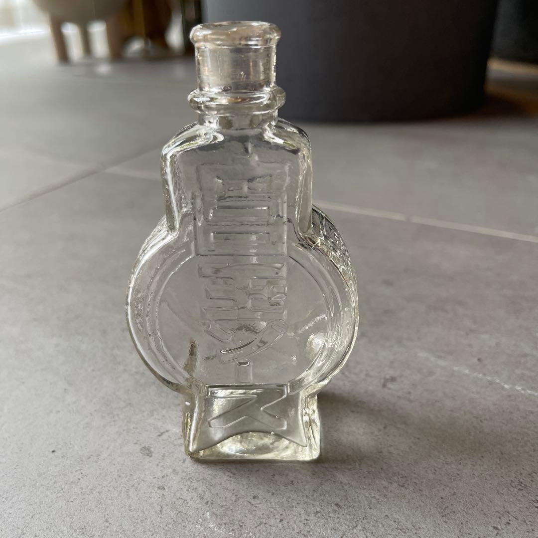白玉ソース　アンティーク　ガラス　大日本大阪野村吟醸　注ぎ口と底汚れあり　希少