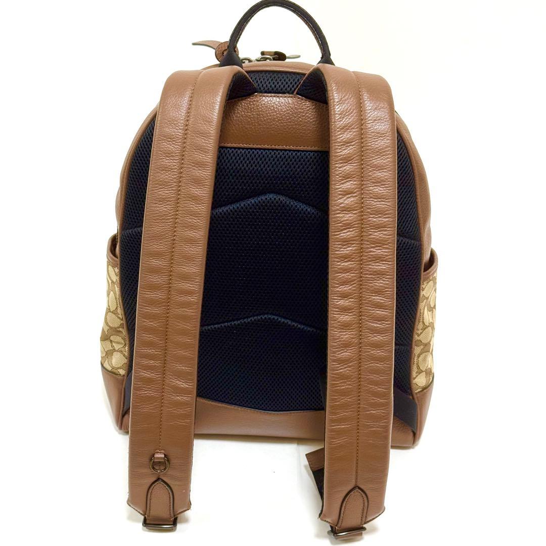 COACH コーチ リュック トンプソン シグネチャー ジャガード ブラウン