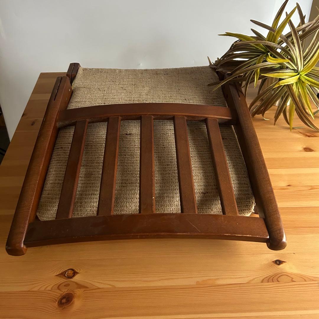 木製　折り畳み座椅子　ローチェア　和室　2脚セット