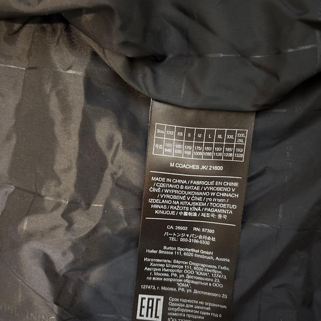 BURTON コーチジャケット　Lサイズ　