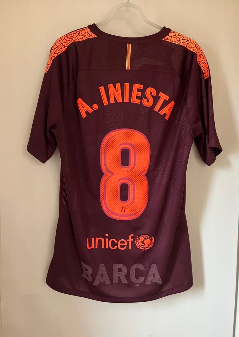 8様 FC バルセロナ 17-18 イニエスタ サード ゲーム ユニフォーム