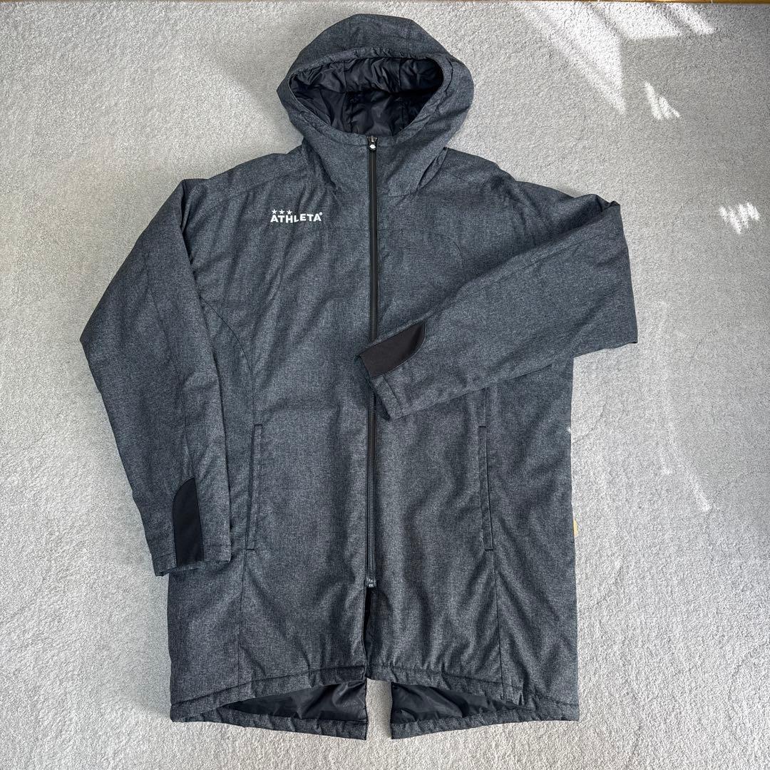 美品】ATHLETA アスレタ 中綿入ハーフコート グレー Lサイズ - メルカリ