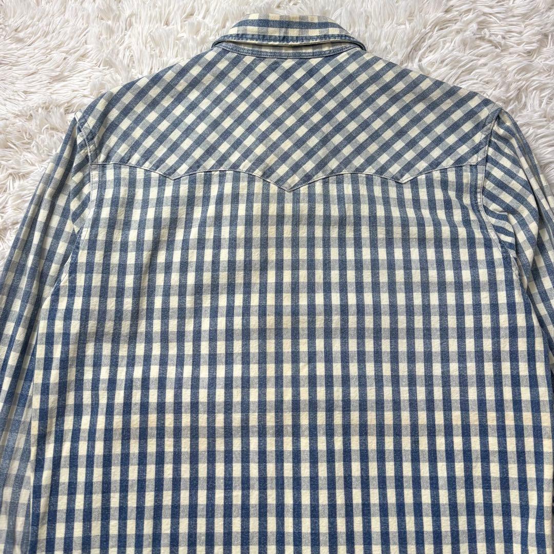 RRL ウエスタンシャツ チェック インディゴ