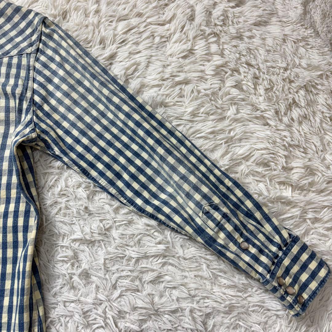 RRL ウエスタンシャツ チェック インディゴ