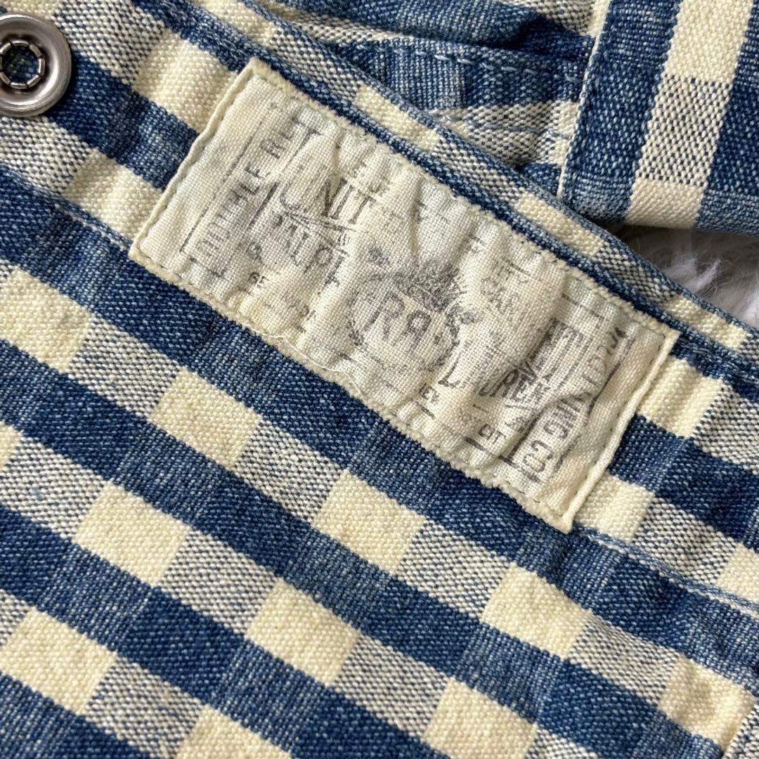 RRL ウエスタンシャツ チェック インディゴ