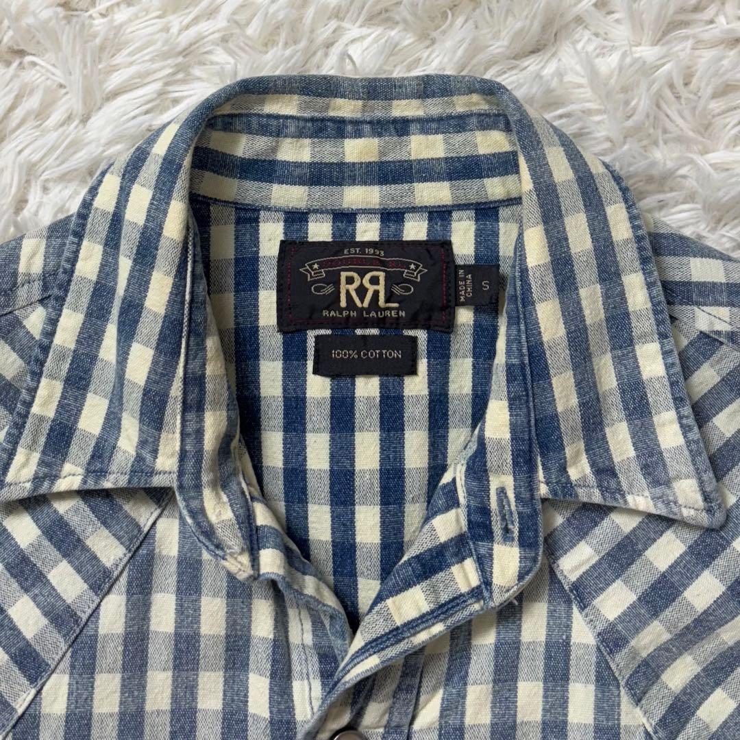 RRL ウエスタンシャツ チェック インディゴ
