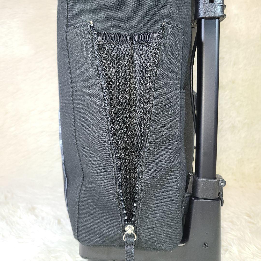 【SUWANY】スワニー　帆布キャリーバック　ストッパー機能　四輪　ブラック