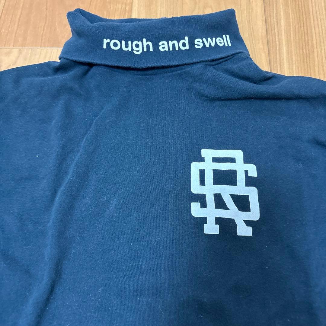 rough and swell ネイビー ハイネックシャツ