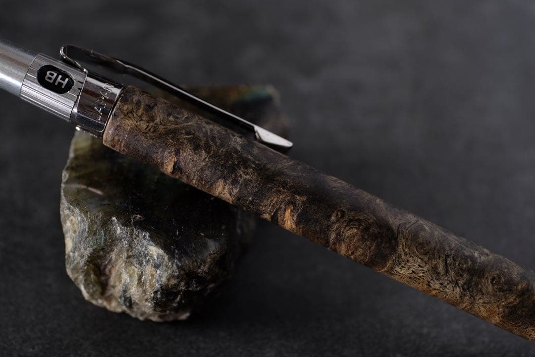 PG5木軸カスタム0199 高村杢工房 製図用シャープペンシル 花梨瘤 至高の