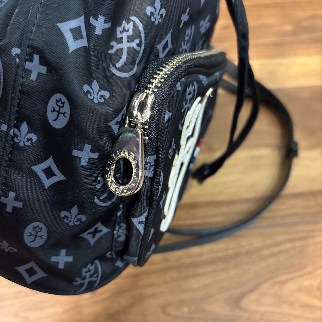 【美品】カステルバジャック 2way ミニ 巾着 ショルダーバッグ 総柄デザイン