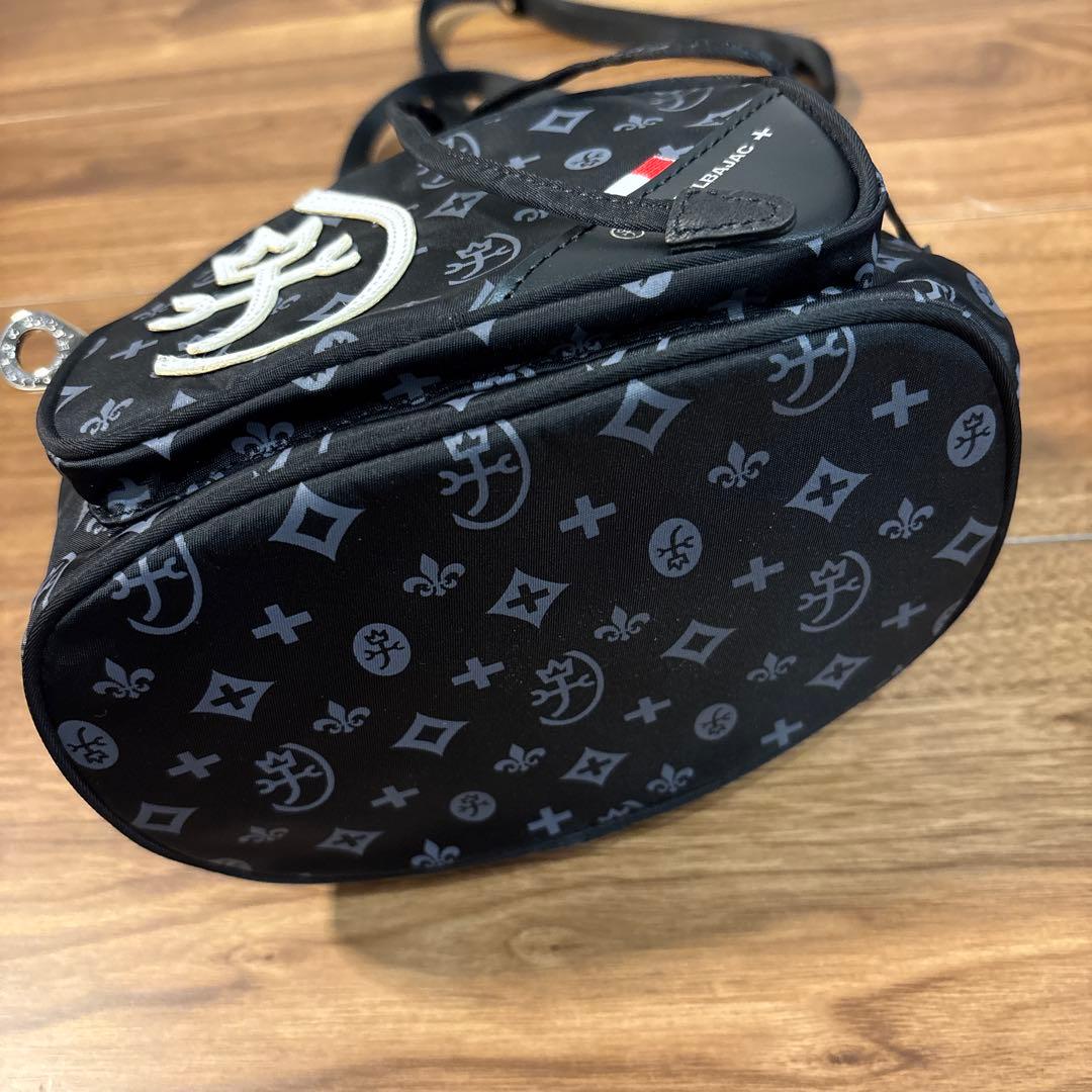 【美品】カステルバジャック 2way ミニ 巾着 ショルダーバッグ 総柄デザイン