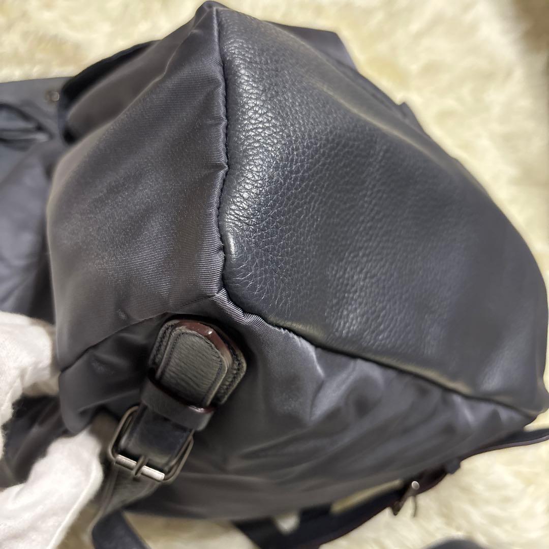 美品✨コーチ　リュック　Ｆ58814 ターンロック　ネイビーグレー　ナイロン