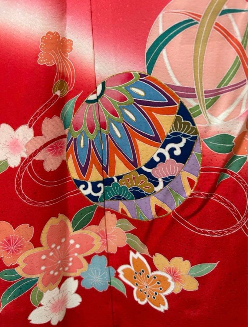 豪華逸品手描き友禅♡七五三 7歳 女の子 セット一式 ピンク朱色