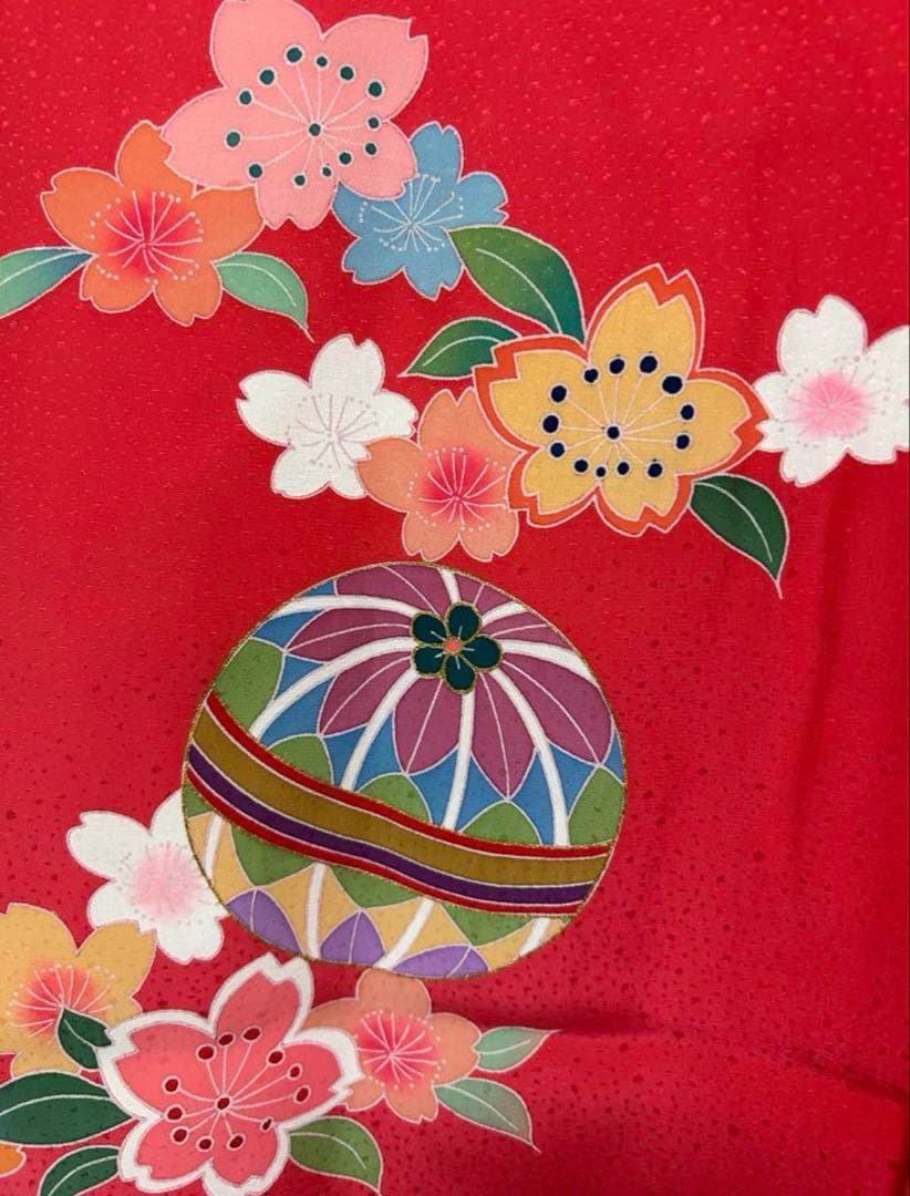 豪華逸品手描き友禅♡七五三 7歳 女の子 セット一式 ピンク朱色