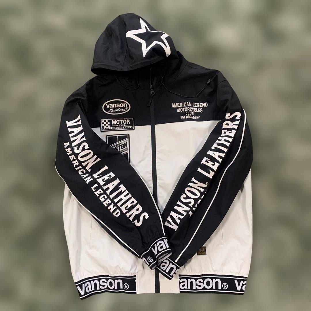 vanson leathers バイクジャケット ホワイト/ブラック