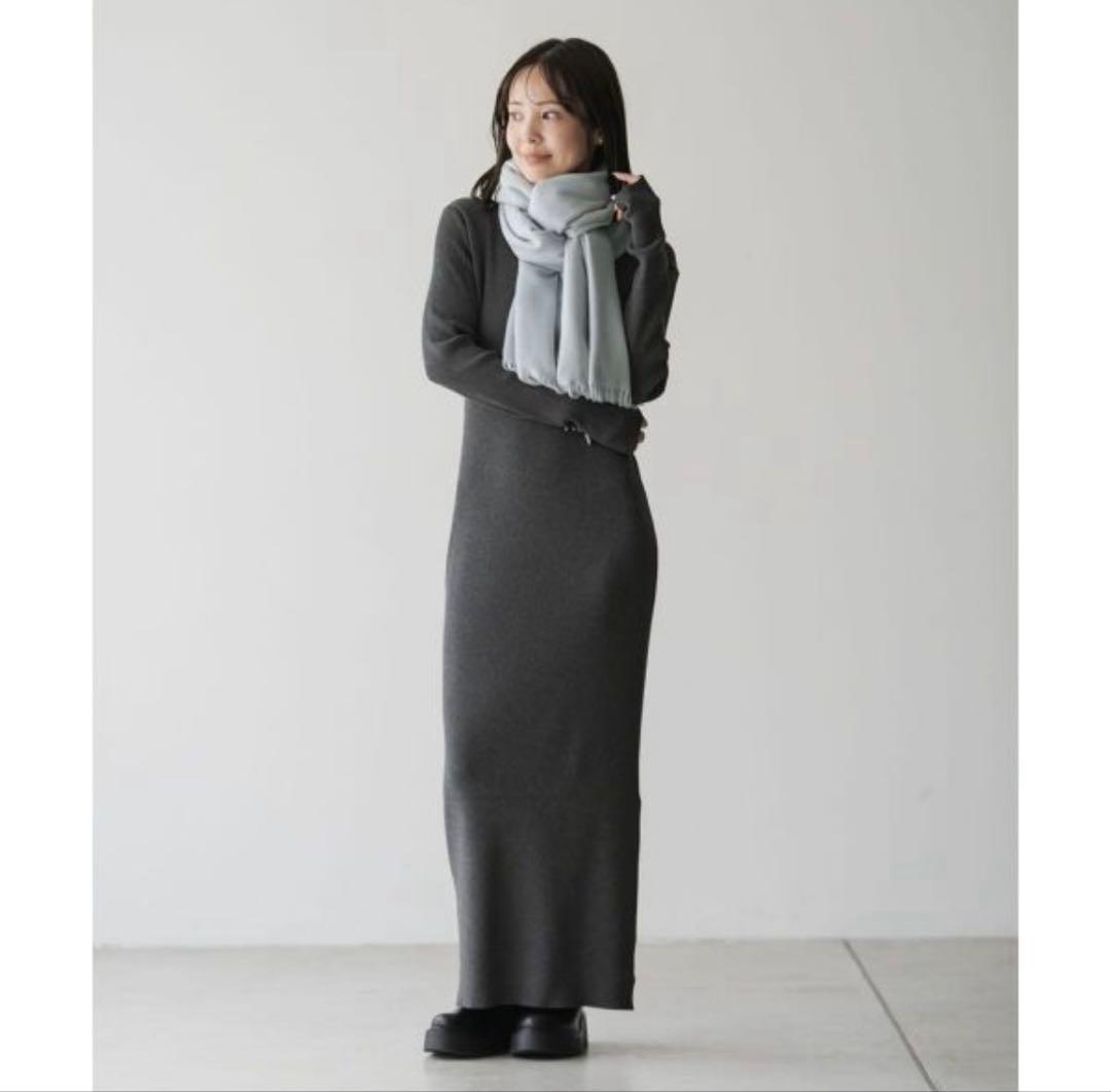 【新品未使用】NOBLE ORIGINALカシミヤストール サックスブルー