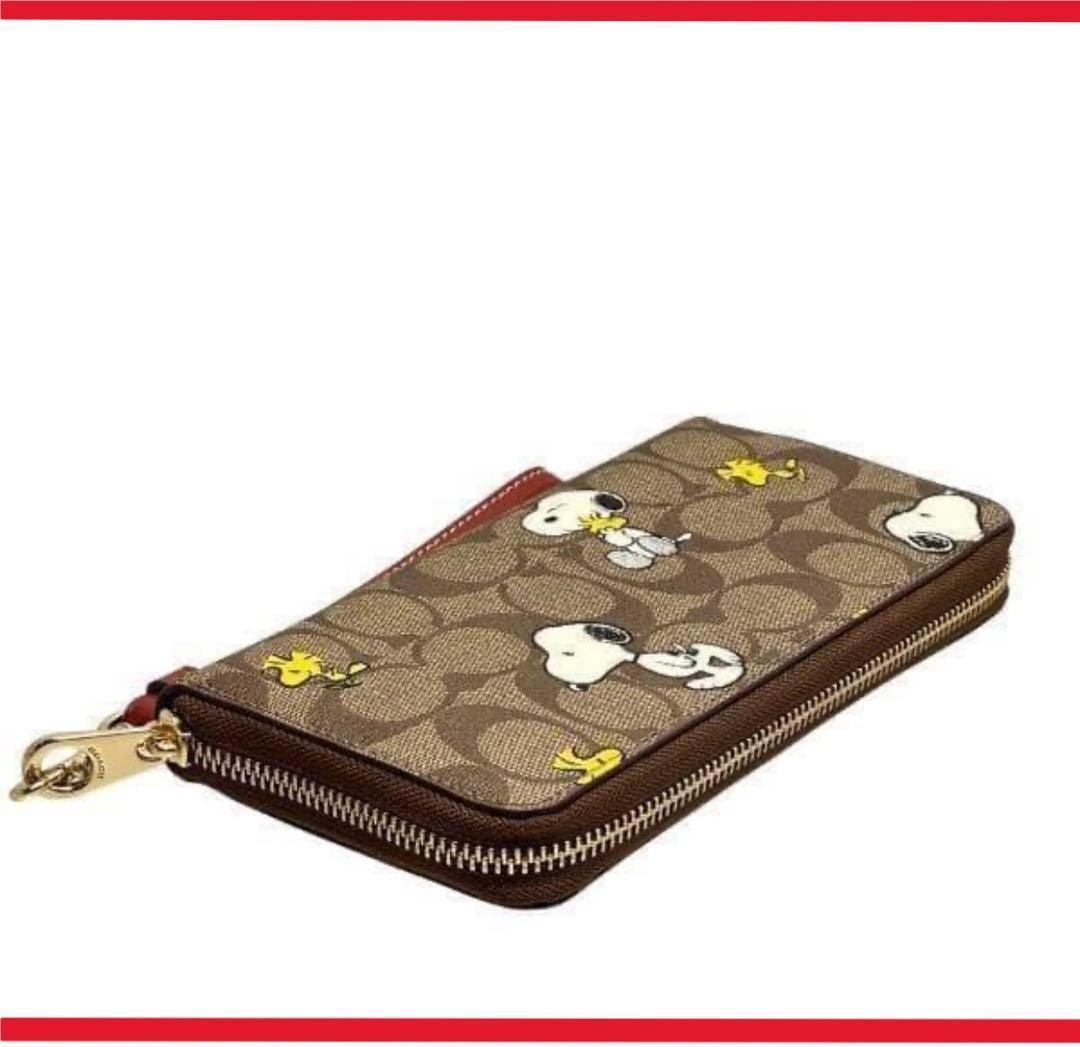 COACH 長財布 コーチ×ピーナッツ シグネチャー スヌーピーウッドストック