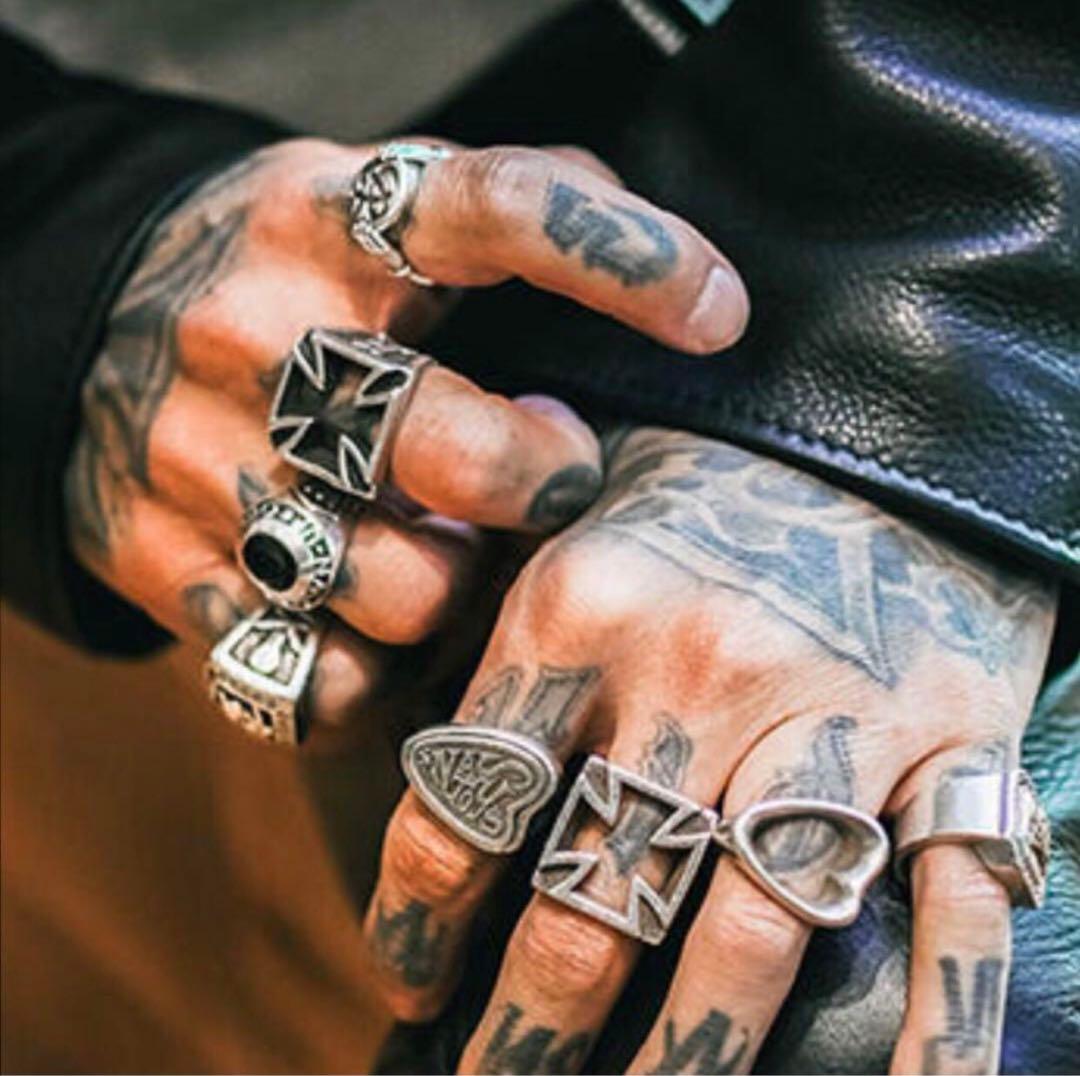 WEIRDO】【初期型ゴールドtype】アイアンクロスリング森下直哉同型