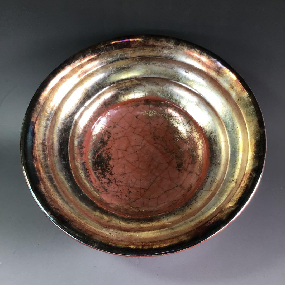 P926 嶋台茶碗 『桂窯造』『赤楽』『金銀一双』 共箱 茶道具