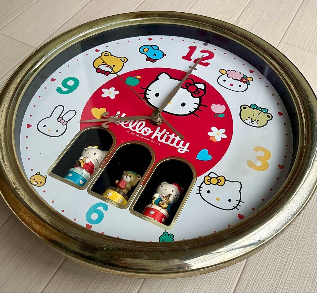 Hello kitty ハローキティ 壁掛け時計 サンリオ レトロ - メルカリ