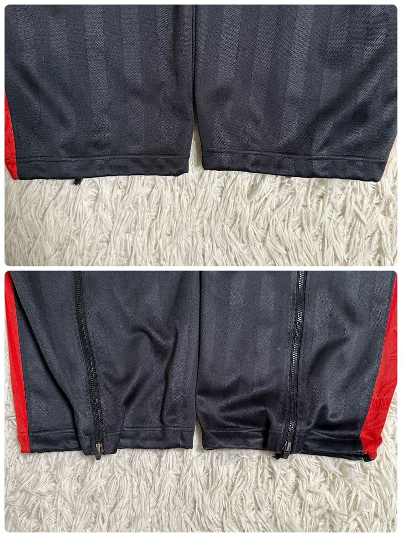 【PUMA】プーマ セットアップ L ブラック 刺繍 レッド 長袖 ジャージ