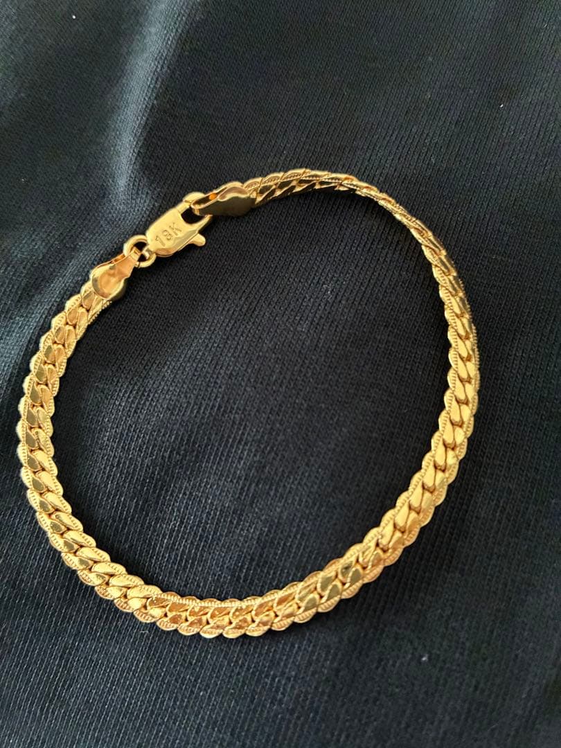 整理品　20cm喜平ゴールドブレスレット　18k刻印