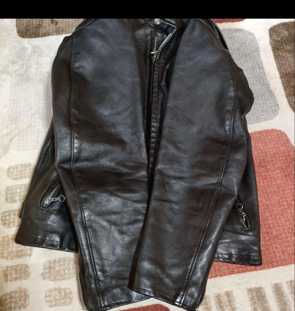 で*ン様 USA製　Schott　立ち襟シングルライダースジャケット　641