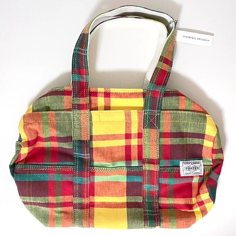 ポーター×エッセンシャルデザインズ マドラスチェックミニボストン