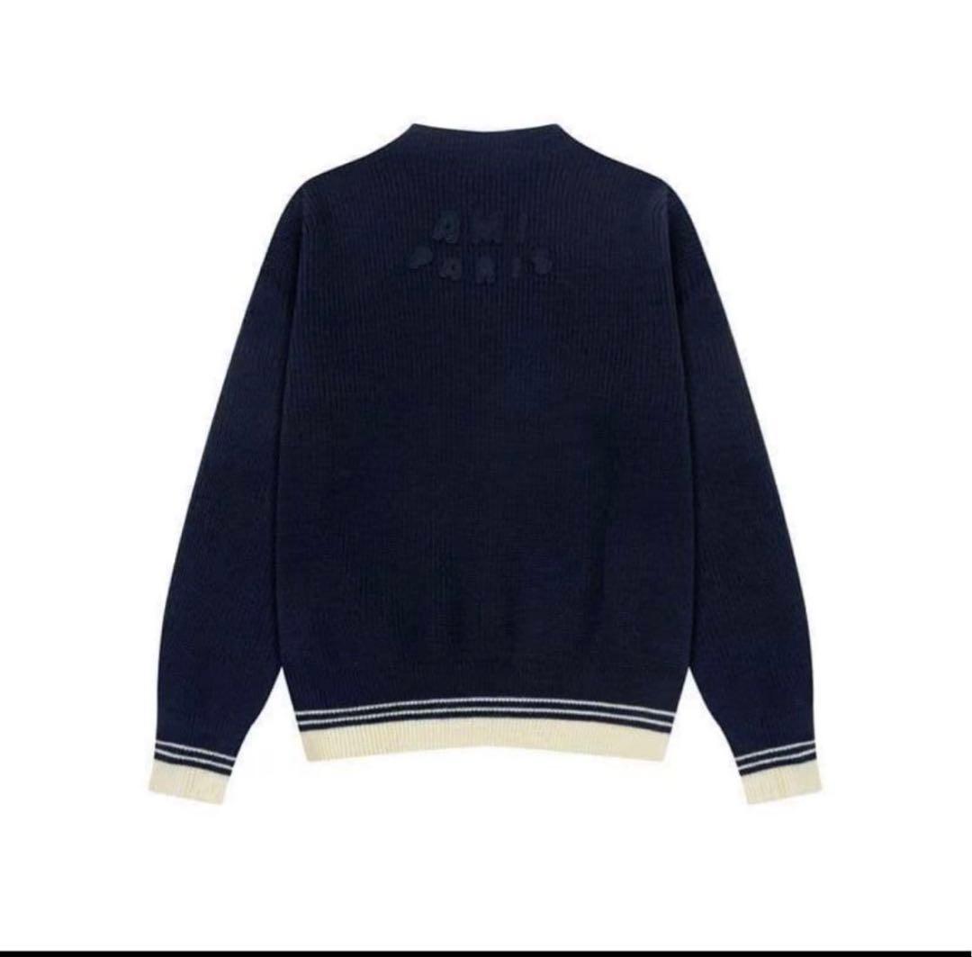 nachan　amiクロッシェＶネックセーター