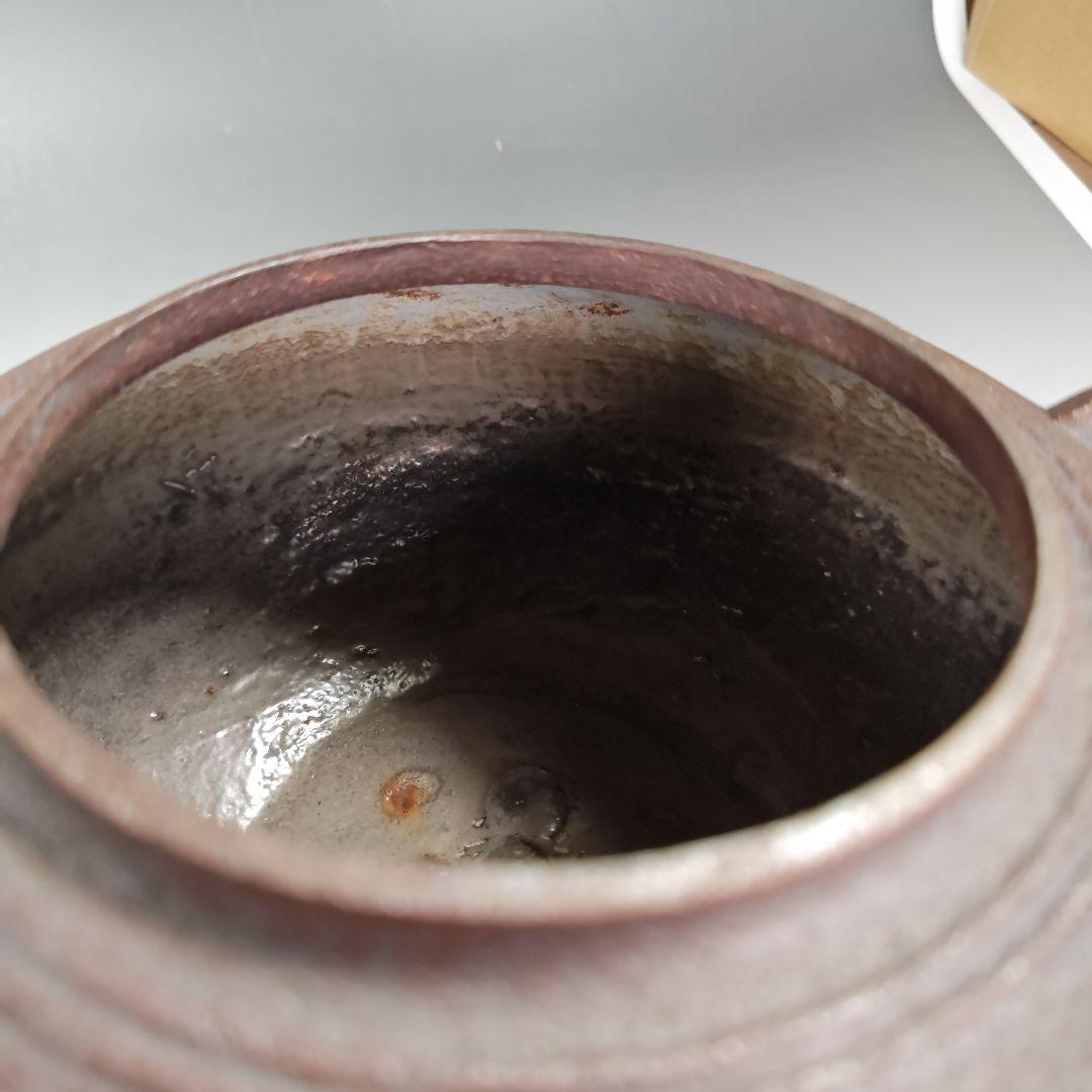 イ444 茶釜『釜師 佐藤清光作』『遠山霰 透木釜 共箱』鉄釜 茶道具