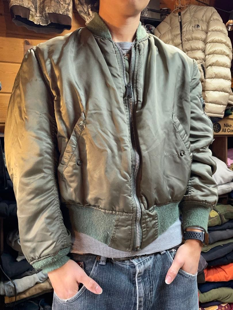 ジャケット・アウター 90s MA-1 alpha industries IDEAL ZIPPER